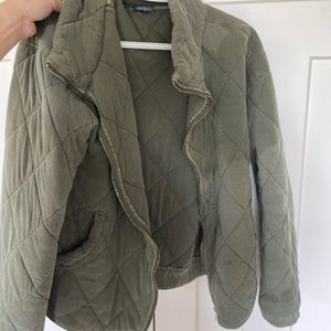 Green Wild Fable Quilted Coat